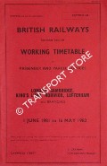 Working Timetable of Passenger & Parcel train services - Section LB - London, Cambridge, King's Lynn, Norwich, Luffenham and Branches - 1 June 1981 to 16 May 1982 by British Railways Eastern Region
